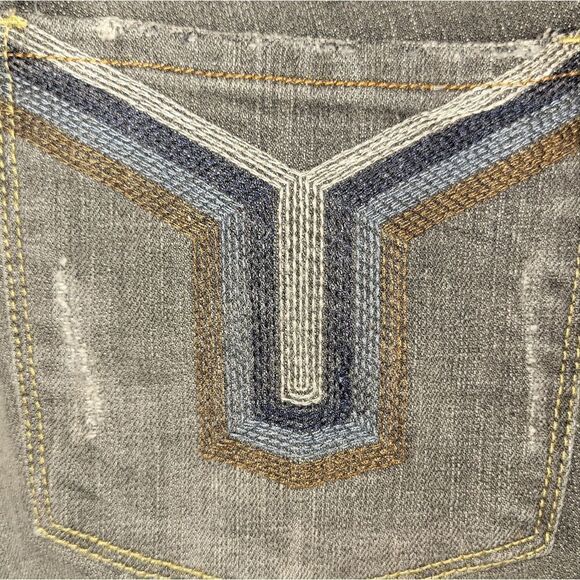 Citizens of Humanity Straight Leg Gray Wash Distressed Jeans Size 30 155-088 - Picture 6 of 13